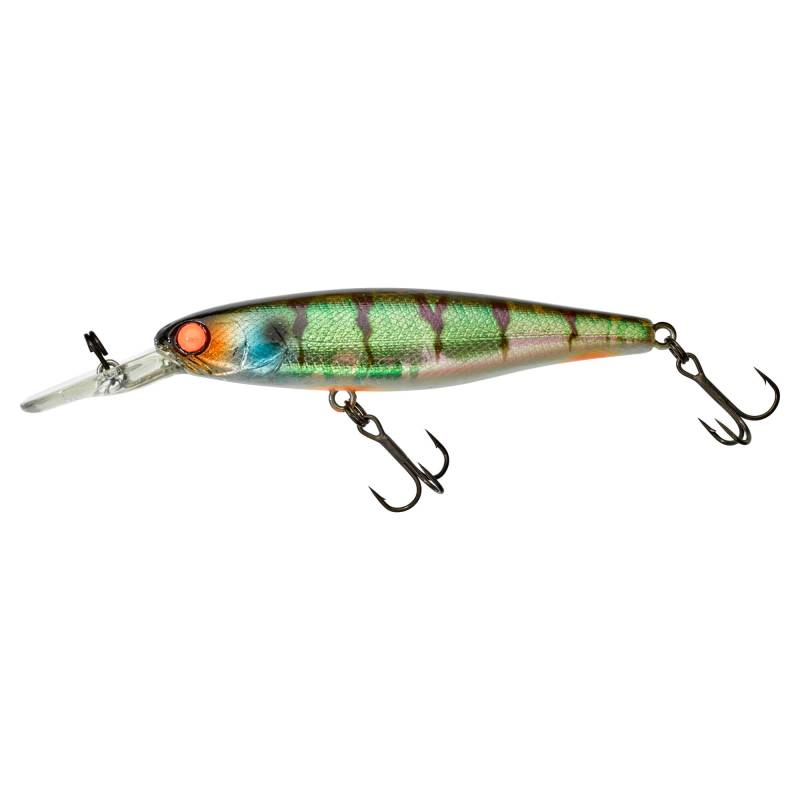 Illex DD Squirrel 76 SP Magic Green Perch 7.6 cm 8.6 g poisson nageur suspending plongeant imitation perche pour carnassiers