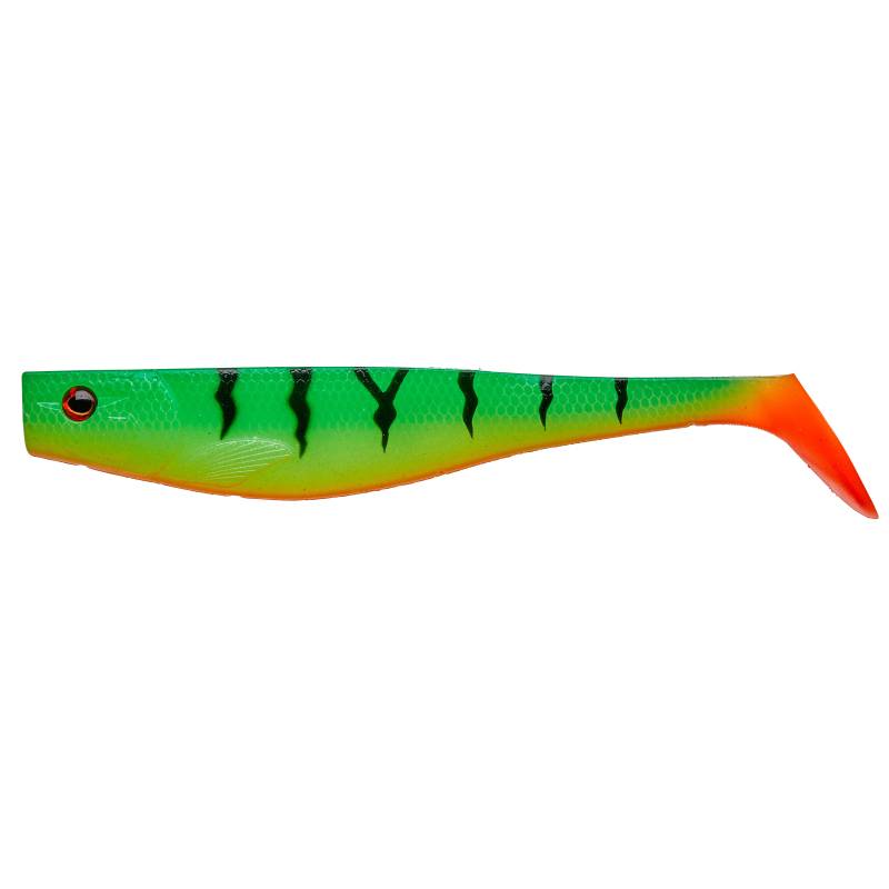 Leurre flottant Illex Dexter Shad 200 Fire Tiger de 17,5 cm et 47 g pour la pêche du brochet et des gros carnassiers.