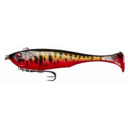 Illex Dunkle 5 Flame, swimbait souple Slow Sinking de 12,7 cm et 29,5 g pour la pêche des brochets et autres carnassiers.