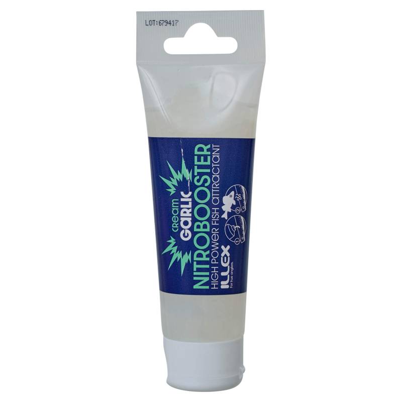 Illex Nitro Booster Cream Garlic 75 ml, crème attractante blanche parfum ail pour leurres souples sur CarnaConnect.Com.