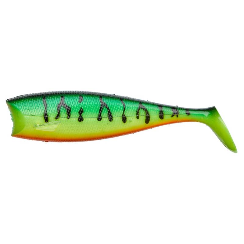 Illex Nitro Shad 150 Fire Tiger, leurre souple de 15 cm et 24 g vendu en pochette de 3 sur CarnaConnect.Com.