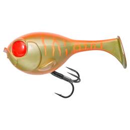 Illex Deraball Orange Tiger 8,1 cm 26 g, leurre hybride coulant Line Thru pour la pêche du brochet et du black-bass.