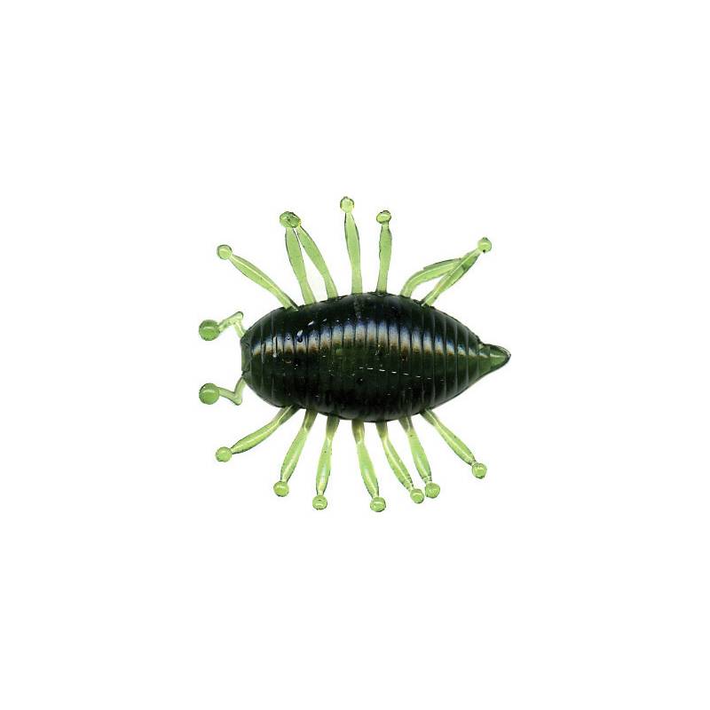 Illex Magic Woodlouse 1.18 Watermelon W/BL, leurre insecte flottant de 3 cm et 1,16 g, en sachet de 6.
