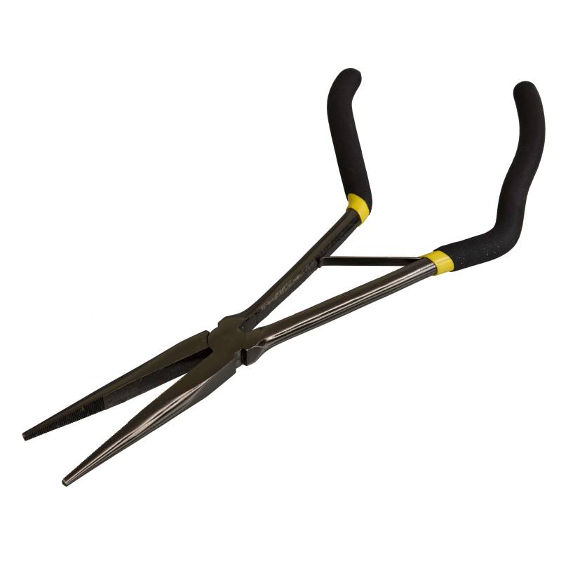 Pince Gunki Hook 11 pouces / 28 cm en acier carbone, avec poignée ergonomique antidérapante pour la pêche.