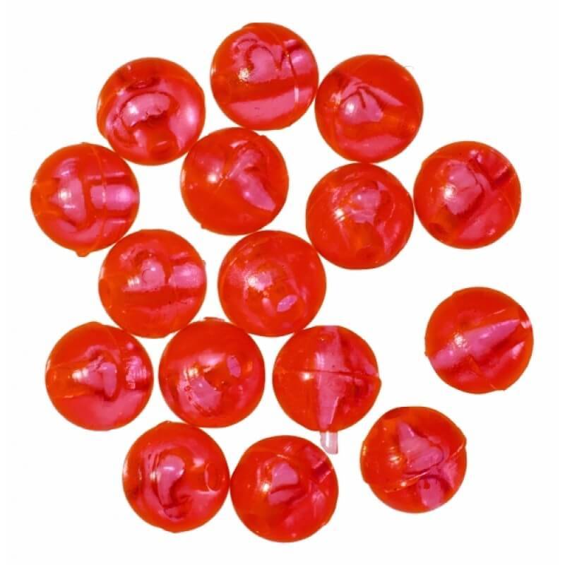 Perles rouges Gunki Red Carolina Bead de 6,5 mm pour montage Carolina, sachet de 15 pièces.