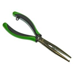 Pince Gunki Multi 9 pouces / 23 cm en acier carbone, avec poignée ergonomique antidérapante pour la pêche.