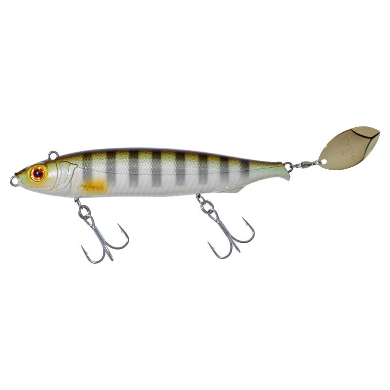 Gunki DRAG SPIN 130 S Wild Perch, pencil bait à palette coulant lentement de 13 cm et 32,4 g pour la pêche du brochet.