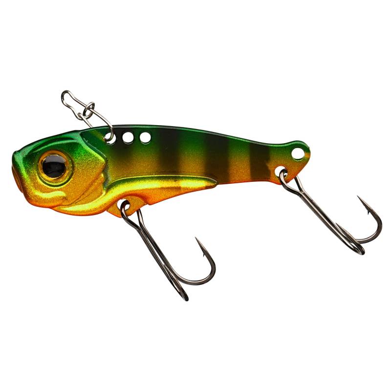 Lame vibrante Gunki Muto Blade 46 S Flash Tiger, 4,6 cm et 8,3 g, leurre coulant sans plomb pour la pêche des carnassiers.