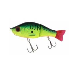 Gunki Scunner 175 S Twin Mat Fire Tiger, swimbait coulant articulé de 17,5 cm et 93 g pour la pêche du brochet, avec nage en S.