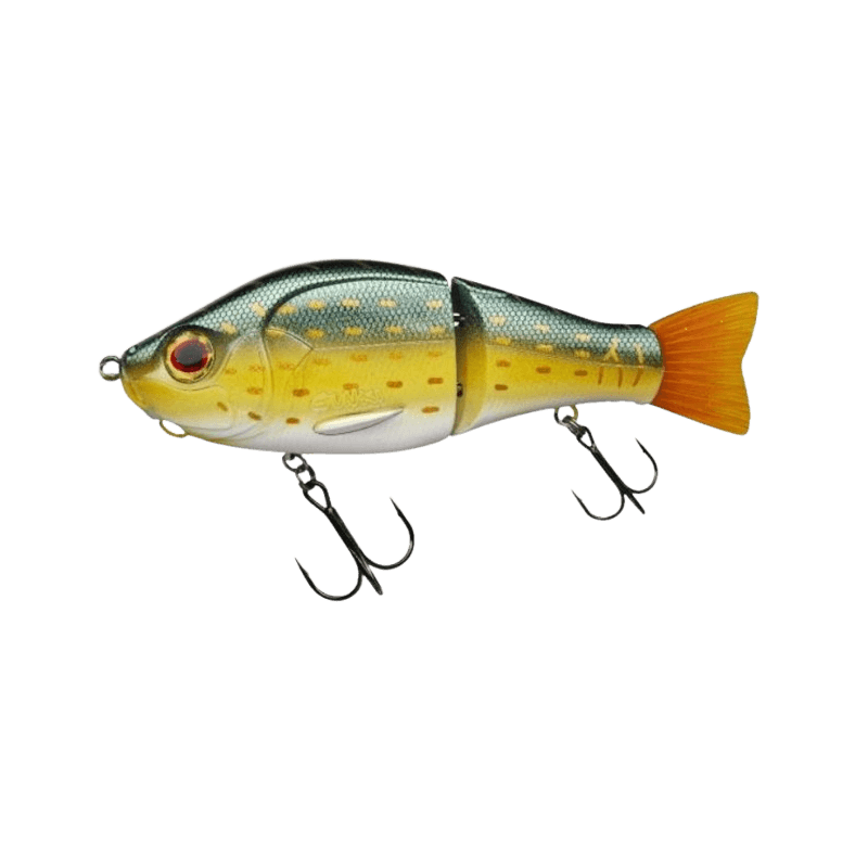 Gunki Scunner 175 S Twin Pike, swimbait coulant articulé de 17,5 cm et 93 g pour la pêche du brochet, avec nage en S.